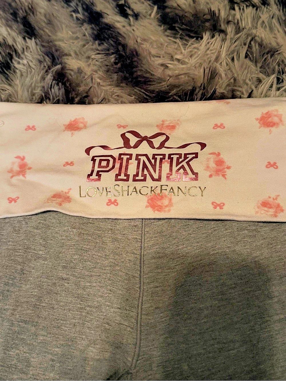 VS PINK x LoveShackFancy limited edition foldover leggings